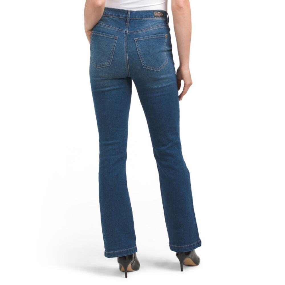 NWT Nanette Lepore Women's Belle High Rise Porkchop Front Pockets Bootcut Jeans - Picture 2 of 6